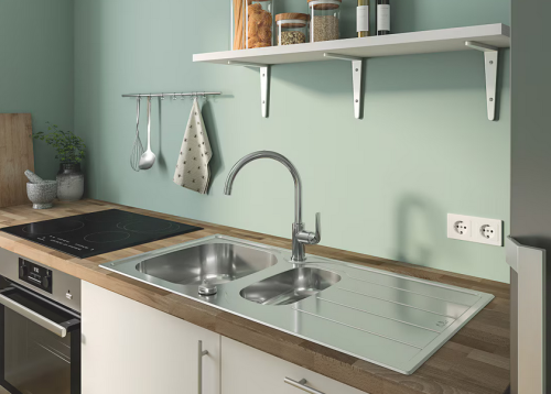 Grohe K200 rozsdamentes acél mosogatótálca csepegtetővel 31564SD1
