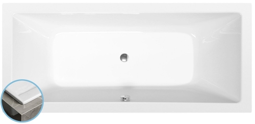 Sapho POLYSAN KRYSTA SLIM 180x70 cm akril kád, fehér 72906S
