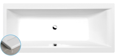 Sapho POLYSAN CLEO SLIM 160x70 cm akril kád, fehér 73611S
