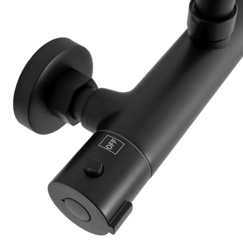 REA BLISS Black termosztátos zuhanyrendszer, matt fekete REA-P8804