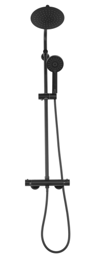 REA BLISS Black termosztátos zuhanyrendszer, matt fekete REA-P8804