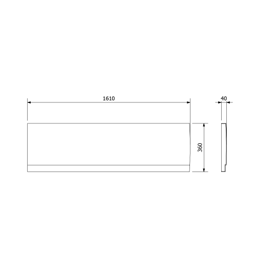 Sapho POLYSAN DEEP PLAIN 160 cm balos előlap, fehér 73199