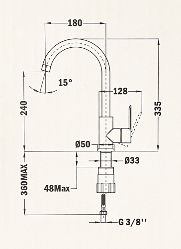 Mofém MO 915 mosogató csaptelep, króm 539152800