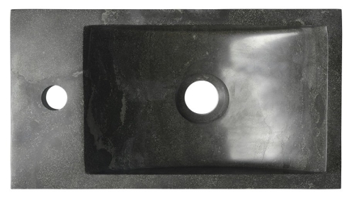 Sapho BLOK kőmosdó, 40x10x22cm, antracit 2401-38