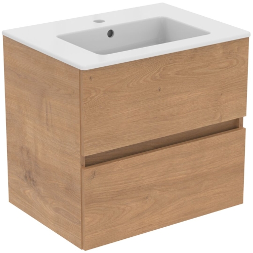 Ideal Standard Eurovit+ 60 cm fali szekrény mosdóval, Natural Oak R0572Y8