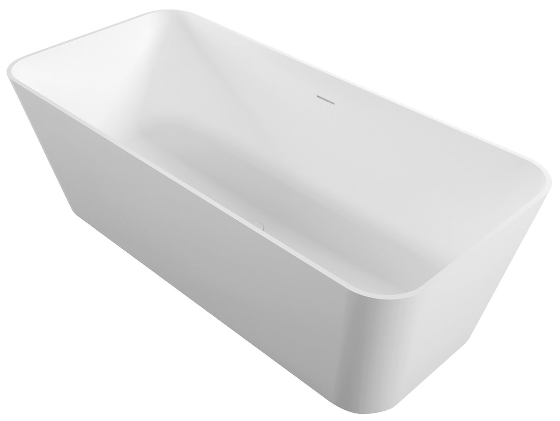 Sapho POLYSAN LEYLA 170x78 cm Rockstone szabadonálló kád, matt fehér 92530