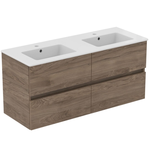 Ideal Standard Eurovit+ 120 cm fali szekrény mosdóval, Flint Hickory R0577Y9