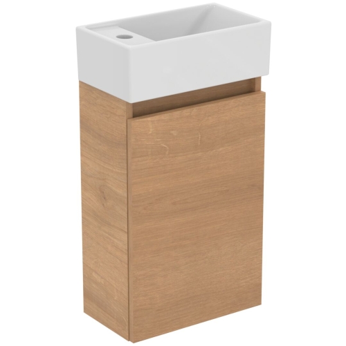 Ideal Standard Eurovit+ 35 cm fali szekrény balos mosdóval, Natural Oak R0570Y8