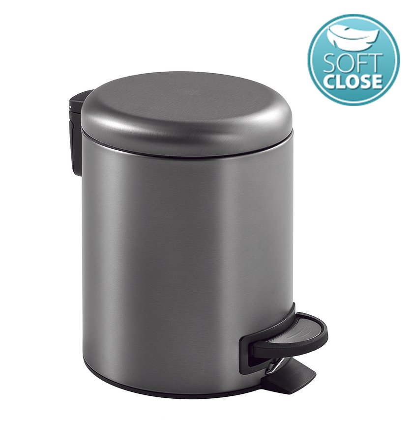 Sapho POTTY Soft Close 3l szemetes, gun metal 320981