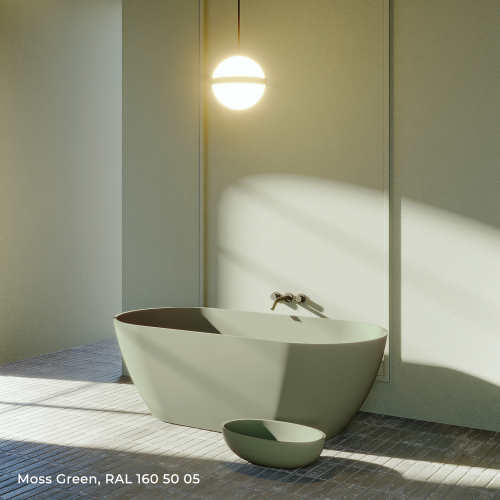 Riho BILBAO 170x80 cm szabadon álló kád, Moss Green B118001Z22