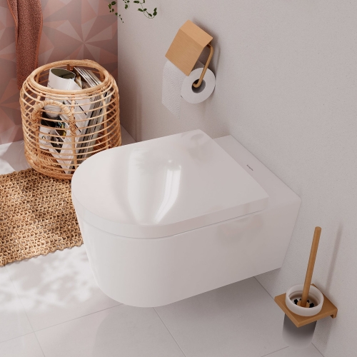 Hansgrohe EluPura S Fali WC Set 540 perem nélküli AquaFall Flush WC ülőkével és SoftClose, QuickRelease fedéllel, HygieneEffect 62021450
