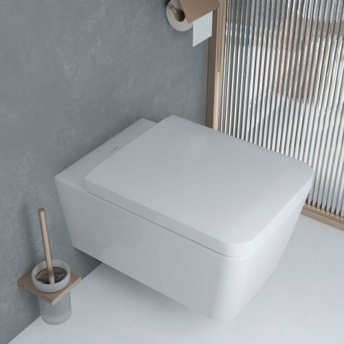Hansgrohe EluPura Q Fali WC szett 540 perem nélküli AquaFall Flush WC ülőkével és SoftClose, QuickRelease fedéllel, HygieneEffect 62023450