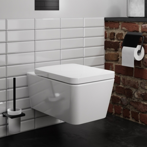 Hansgrohe EluPura Q Fali WC szett 540 perem nélküli AquaFall Flush WC ülőkével és SoftClose, QuickRelease fedéllel, HygieneEffect 62023450