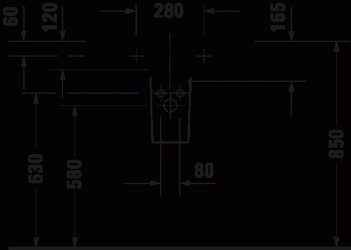Duravit D-Neo 65x48 cm mosdó, fehér 2367650000