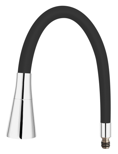 Ferro Elastico II flexibilis kifolyócső konyhai csaptelepekhez, fekete W101B-B