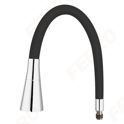 Ferro Elastico II flexibilis kifolyócső konyhai csaptelepekhez, fekete W101B-B