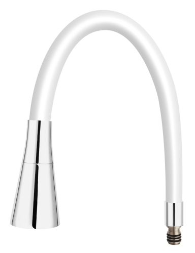 Ferro Elastico II flexibilis kifolyócső konyhai csaptelepekhez, fehér W101W-B