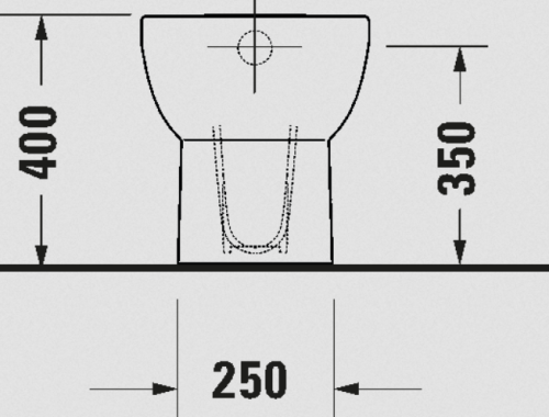 Duravit No.1 perem nélküli alsó kifolyású álló wc 21840100002