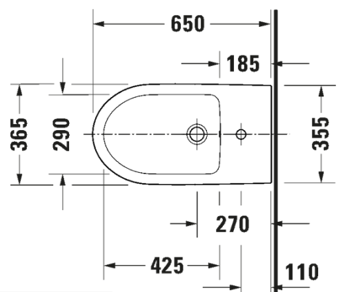 Duravit No.1 álló bide 22971000002