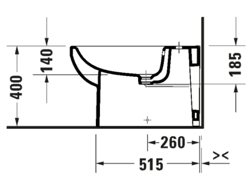 Duravit No.1 álló bide 22971000002