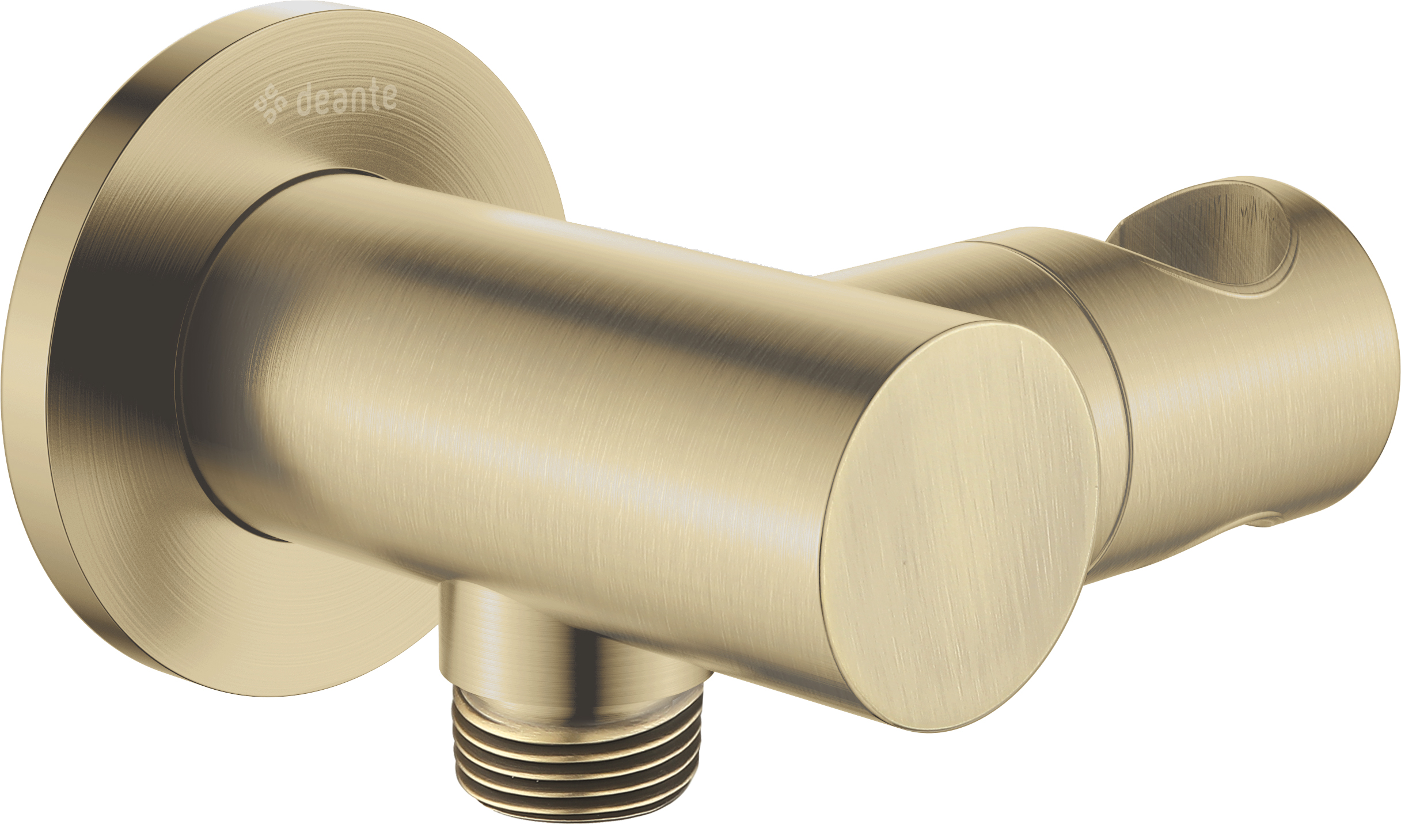 Deante CASCADA kerek sarokcsatlakozó kézizuhany tartóval, sárgaréz NAC_M57K