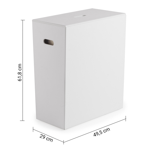 Sapho LUXURY szennyes tartó kosár, fehér 103702