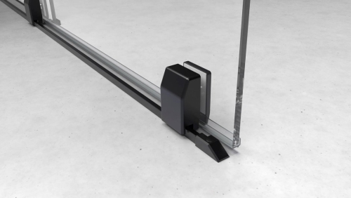 Sapho POLYSAN MODULAR SHOWER 140 cm tolóajtó fix résszel, matt fekete MS5-140B