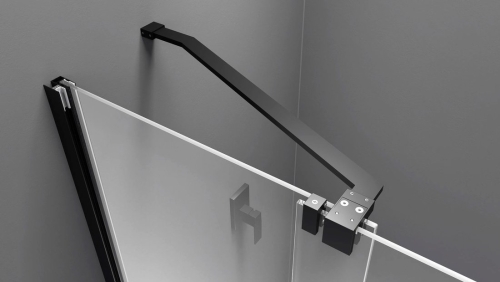 Sapho POLYSAN MODULAR SHOWER 160 cm tolóajtó fix résszel, matt fekete MS5-160B