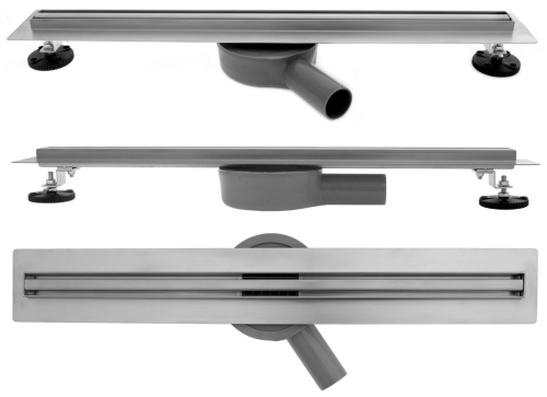 Rea Neo Pro Slim lineáris zuhanylefolyó 100 cm, szálcsiszolt nikkel REA-G8404