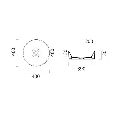 Sapho GSI KUBE X 40 cm kerámiamosdó, matt agave 942604