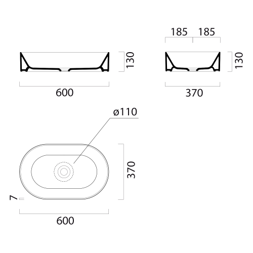 Sapho GSI KUBE X 60x37 cm kerámiamosdó, matt rózsaszín 945824