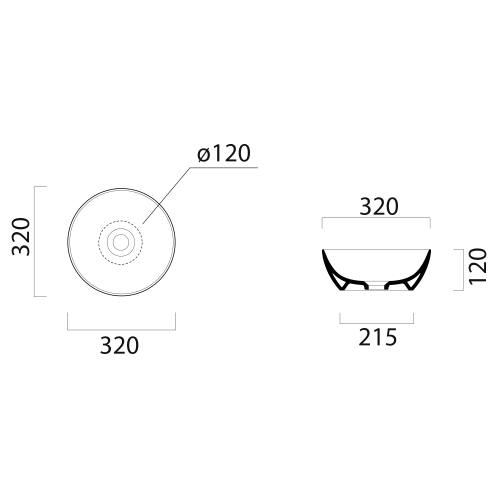 Sapho GSI PURA 32 cm kerámiamosdó, matt tortora 885405