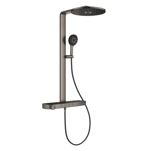 Grohe Rainshower Aqua Pure termosztátos zuhanyrendszer falra szerelésre, brushed hard graphite 101680AL00