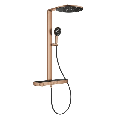 Grohe Rainshower Aqua Pure termosztátos zuhanyrendszer falra szerelésre, brushed warm sunset 101680DL00