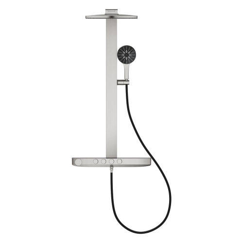Grohe Rainshower Aqua Pure termosztátos zuhanyrendszer falra szerelésre, supersteel 101680DC00