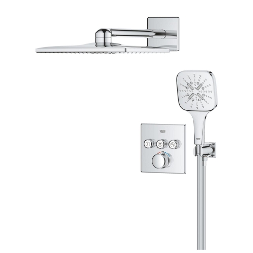 Grohe Grohtherm SmartControl falsík alatti zuhanyrendszer Rainshower SmartActive 310 Cube fejzuhannyal 1039980000