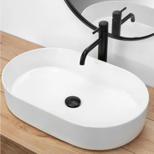 REA Nadia 60 pultra ültethető mosdó 61x38,5 cm, fehér REA-U1055