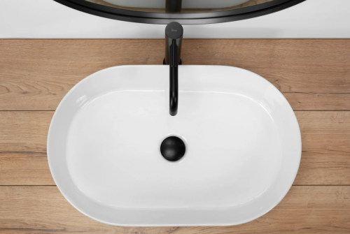 REA Nadia 60 pultra ültethető mosdó 61x38,5 cm, matt fehér REA-U9657