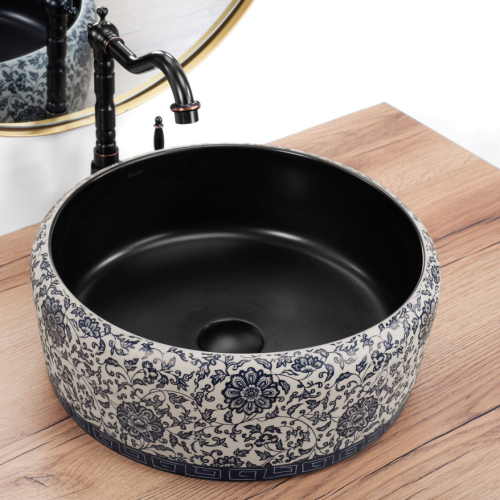 Rea Florisa Black Matt pultra ültethető mosdó 40 cm REA-U3307
