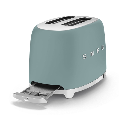 SMEG retro 2 szeletes kenyérpirító, smaragdzöld TSF01EGMEU