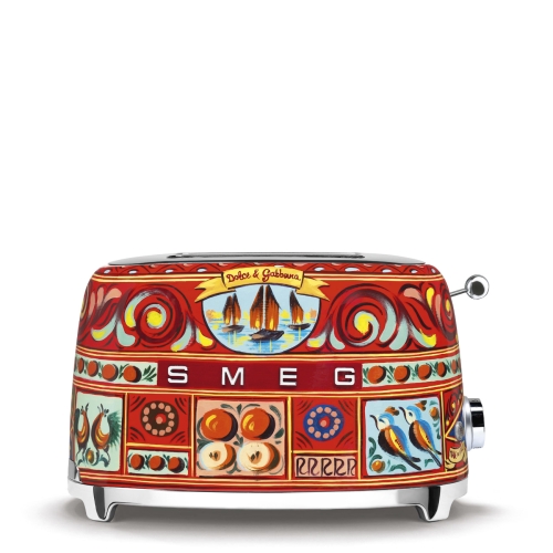 SMEG & Dolce&Gabbana retro 2 szeletes kenyérpirító, Szicília a szerelmem TSF01DGEU