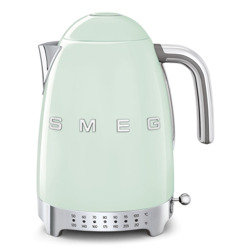 SMEG retro vízforraló hőmérséklet szabályzóval, világoszöld KLF04PGEU