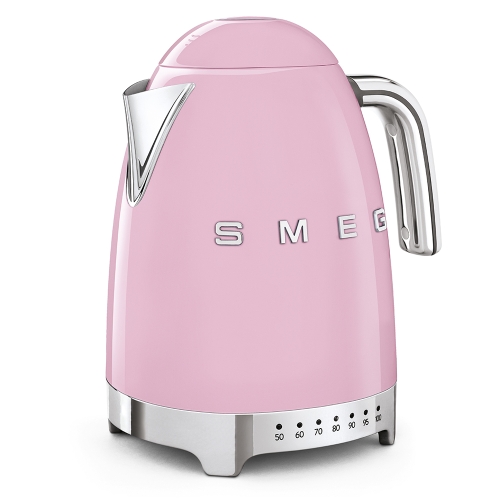 SMEG retro vízforraló hőmérséklet szabályzóval, rózsaszín KLF04PKEU