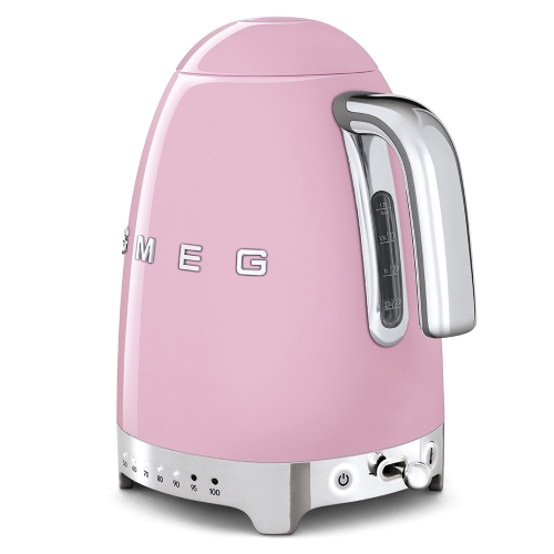 SMEG retro vízforraló hőmérséklet szabályzóval, rózsaszín KLF04PKEU