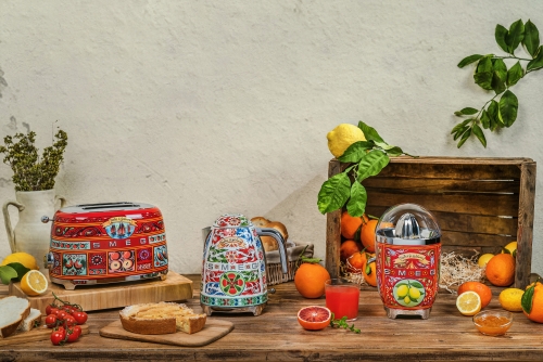 SMEG & Dolce&Gabbana retro vízforraló, Szicília a szerelmem KLF03DGEU