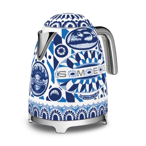 SMEG & Dolce&Gabbana retro vízforraló, Mediterrán kék KLF03DGBEU