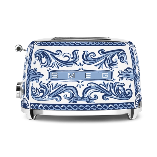 SMEG & Dolce&Gabbana retro 2 szeletes kenyérpirító, Mediterrán kék TSF01DGBEU