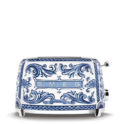 SMEG & Dolce&Gabbana retro 2 szeletes kenyérpirító, Mediterrán kék TSF01DGBEU