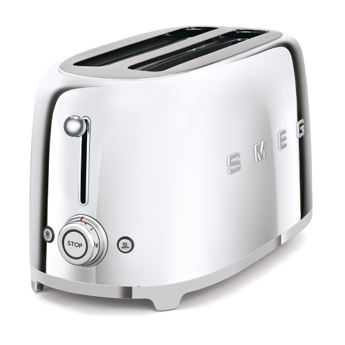SMEG retro 4 szeletes kenyérpirító, acél TSF02SSEU