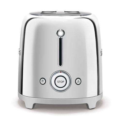 SMEG retro 4 szeletes kenyérpirító, acél TSF02SSEU